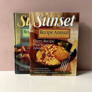 Sunset Recipe Annual 1998 & 2002 Editions Hardcover GUC
